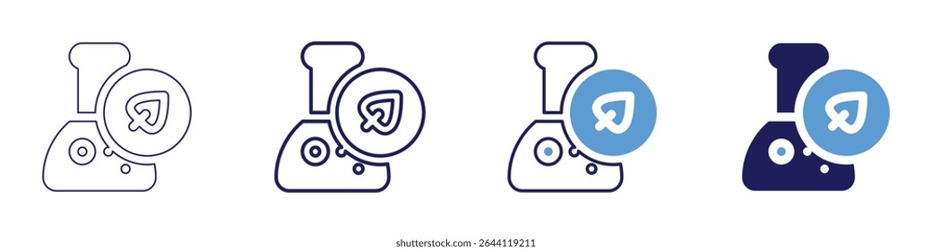 Anaerobic respiration icon in 4 different styles. Thin Line, Line, Bold Line, Duotone. Duotone style. Editable stroke.