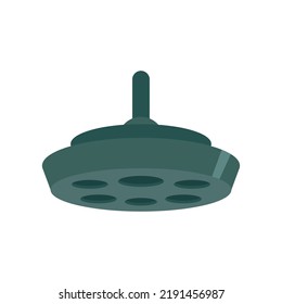 Icono de luz quirúrgica de anestesia. Ilustración plana del icono del vector de luz quirúrgico de la anestesia aislado en fondo blanco