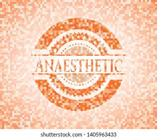 Anaesthetic abstract orange mosaic emblem