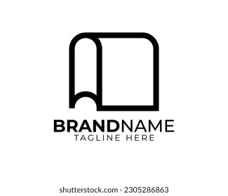 anagram or monogram of initial letter A as standing 3d  isometric lineart book