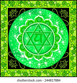 Anahata chakra vector illustration