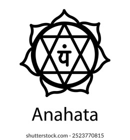 Icono de estilo dibujado a mano Anahata