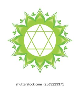 anahata heart chakra icon isolated