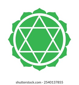 Signo del chakra del corazón de Anahata aislado