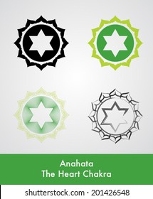 Anahata - the heart chakra vector symbol illustration