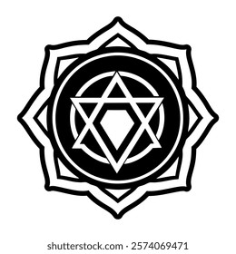 Anahata symbol icon in filled style