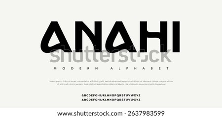 Anahi creative modern stylish calligraphy letter logo design