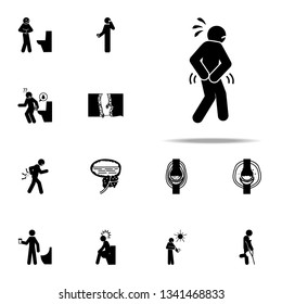 Anal, Ass, Butt, Hemorrhoids Icon. Pain People Icons Universal Set For Web And Mobile