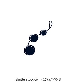anal balls vector icon isolated on white background