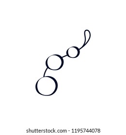 anal balls vector icon isolated on white background