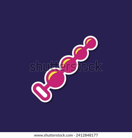 anal beads icon, vector design