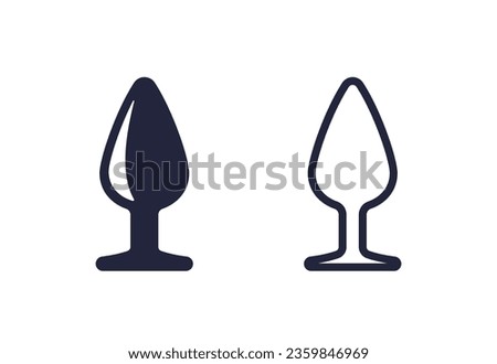 anal plug icon in two styles