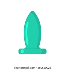 Anal plug isolated. Fetish accessory. Sexy toy for adults