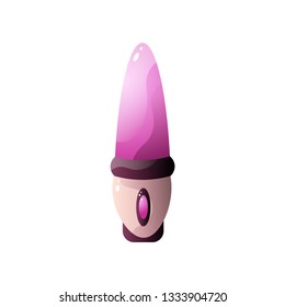 Anal plug rimming vibrator isolated on white background