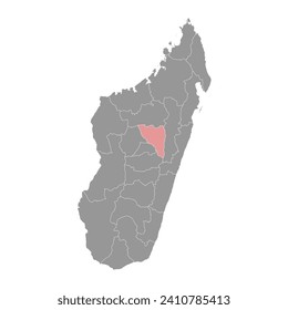 Analamanga region map, administrative division of Madagascar. Vector illustration.