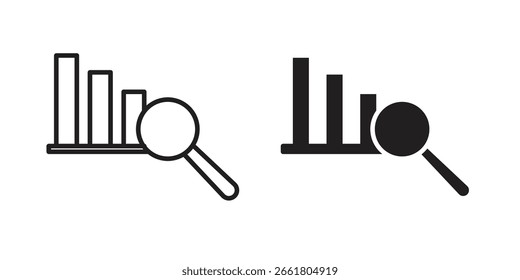 Analisys icono Vector editable. conjunto de Vectores negros