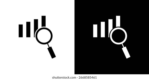 Icono de Analisys, icono plano de Vector. Ilustración plana.