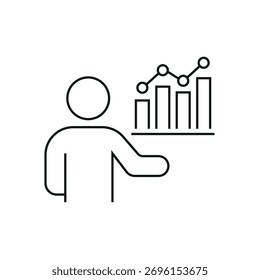 ícone analítico. Um conjunto de análises e ícones de dados com gráficos, relatórios, painéis e métricas. Perfeito para projetos relacionados a análise de negócios, estatísticas, visualização de dados. ícones. 