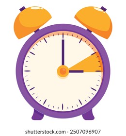 El despertador analógico muestra casi la mitad de la hora, perfecto para conceptos relacionados con la gestión del tiempo