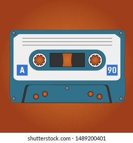 Analog audio cassette - vector illustration