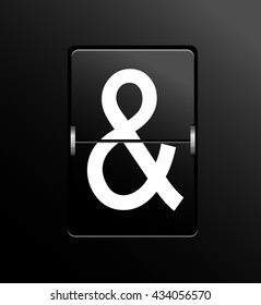 Analog, black, panel signs. Vector art.