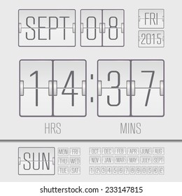 Analog black scoreboard digital week timer 