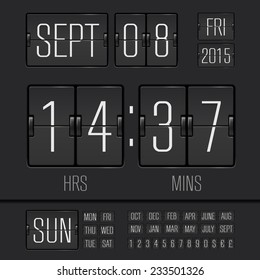 Analog black scoreboard digital week timer 