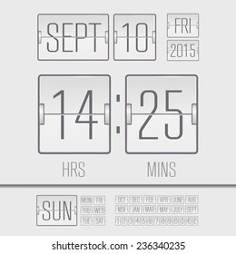 Analog black scoreboard digital week timer 