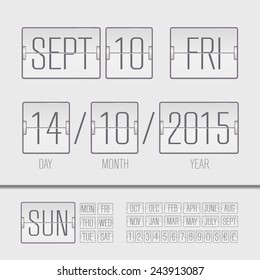 Analog black scoreboard digital week timer 