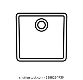 Analog body weight scale icon. Mechanical scale. Vector illustration. Outline object isolated on white background. Icon for web.