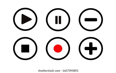 Analog buttons. vector icons on white background, vector icon for mobile and computer graphic design