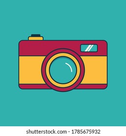 Analog camera icon vector illustration