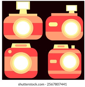 analog camera vector illustration.
set of cute camera vector.
camera vector art.