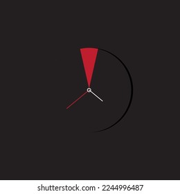 analog clock for display, vector logo icon