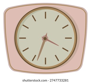 Analog clock. Elegant hour measurement color icon