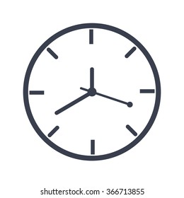 Analog Clock Icon Modern Style