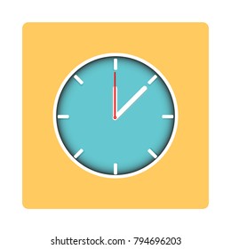 analog clock icon on yellow background