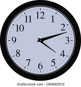 analog clock isolated on a white background, vector illustaration