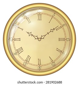 Old Clock Countdown Midnight Isolated Retro Vector De Stock Libre De Regal As