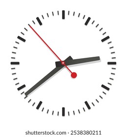 Analog clock on white background