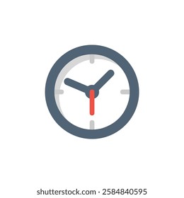 Analog clock showing time with dark frame vector