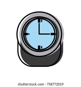 Analog clock time icon vector illustration graphic design