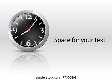 Analog clock, vector