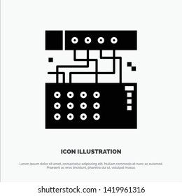 Analog, Connection, Device, Module, Sound solid Glyph Icon vector