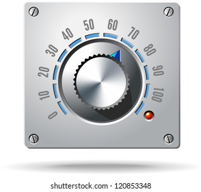 Analog Control Electronic Regulator Knob Vector