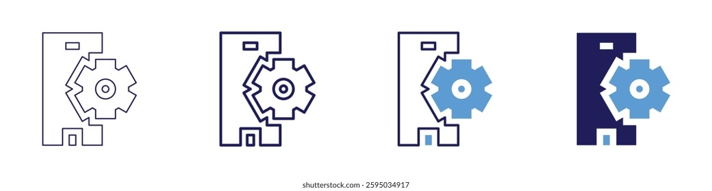Analog device icon in 4 different styles. Thin Line, Line, Bold Line, Duotone. Duotone style. Editable stroke.