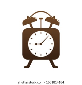analog and digital alarm clock vector logo design illustration template