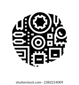 analog electronics glyph icon vector. analog electronics sign. isolated symbol illustration