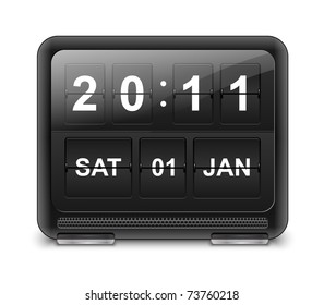 Analog Flip Clock Vector Stock Vector (Royalty Free) 73760218 ...