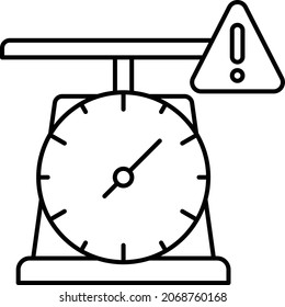 Analog food and meat Commercial Kitchen Scale Concept Vector Icon Design, Weight Measuring device Error Symbol, Mass balances Sign, calibration and Vibration Stock Illustration